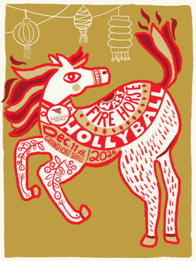 Fire Horse Holly Ball Poster